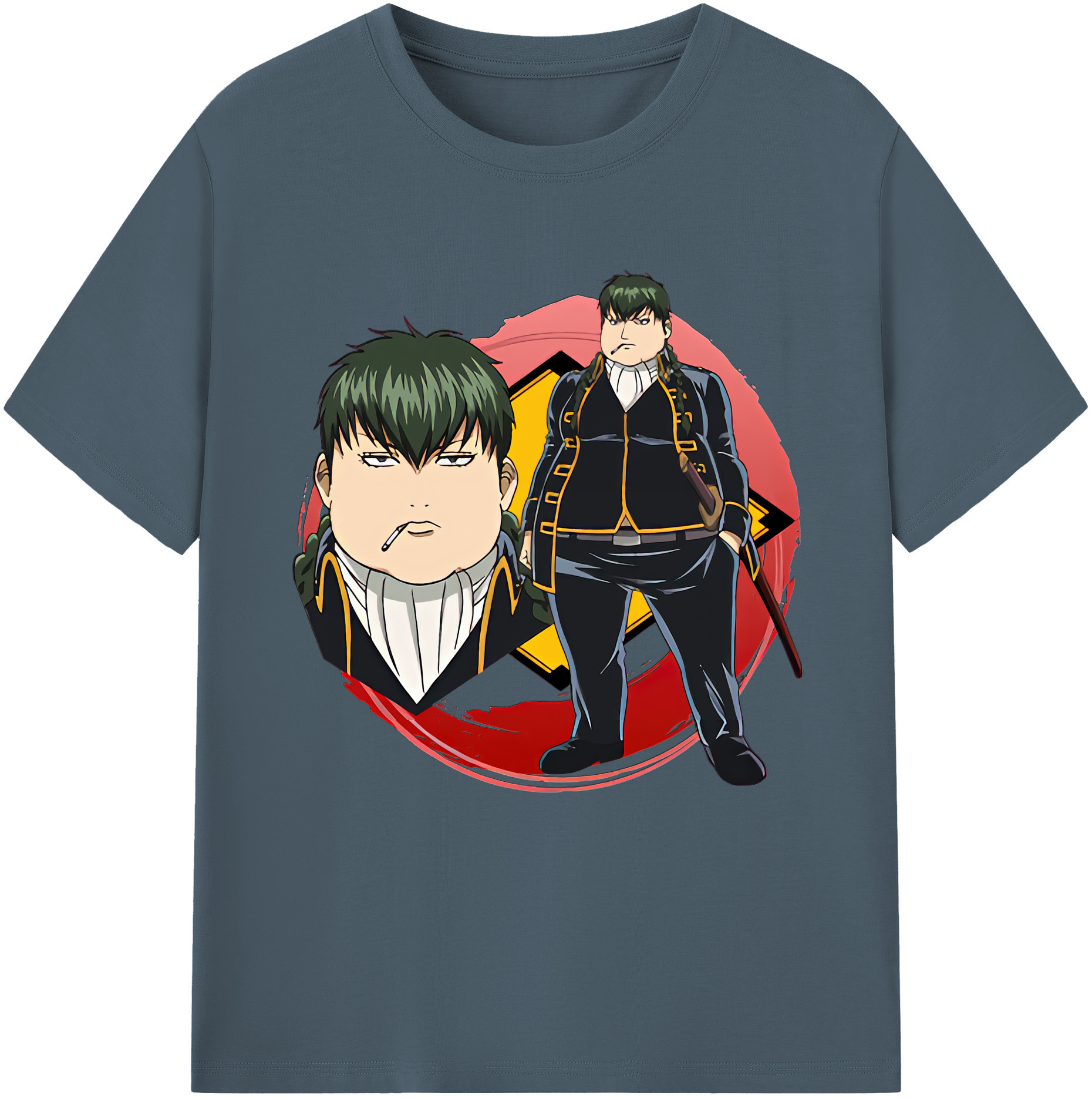 （画像用） ぎんたま 坂田銀時（さかたぎんとき） 神楽 志村新八（しむら しんぱち） GINTAMA Sakata Gintoki Kagura Shimura Shinpachi 綿100％半袖Tシャツ（フロントプリント）